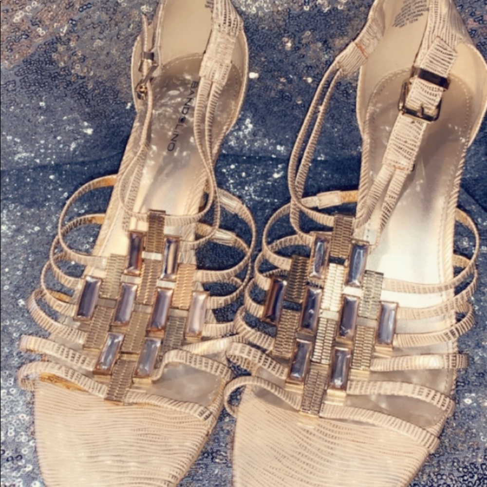Gold Bandolino heels
